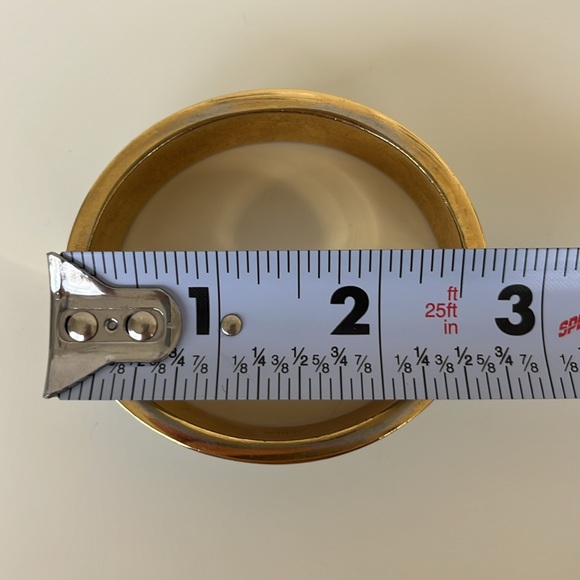 Vintage J. Crew Light Blue Wide Enamel Hinged Bangle Bracelet - Picture 5 of 6